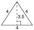 Atriangular prism has a height of 11 meters and a base with the following measurements. all dimensio