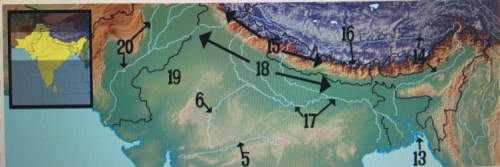 Which number on the map represents the ganges river?