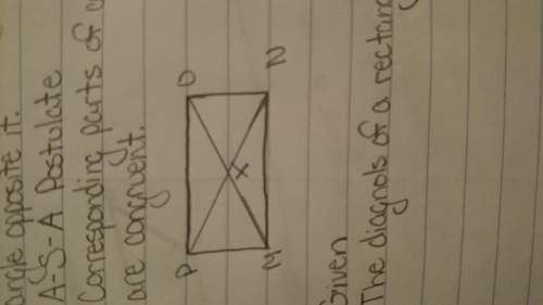 Given: mnop is a rectangle prove: ∆mxn is isoceles