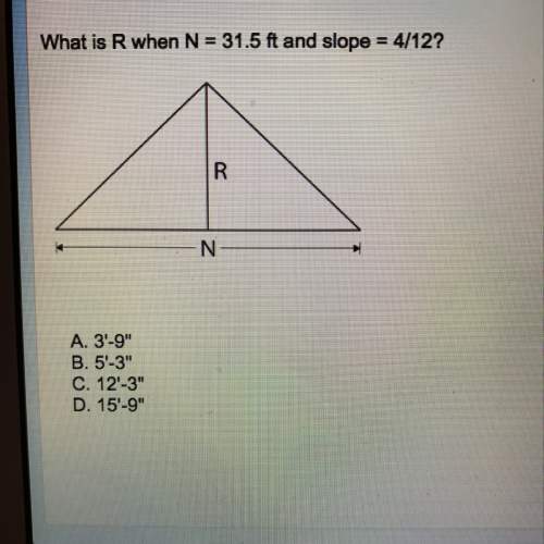 What is r when n = 31.5ft and slope = 4/12