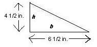 The scale for the triangle below is ¼ in : 6 in. find the height of the actual triangle.