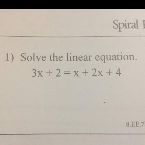 How do you solve this linear equation 3x+2=x+2x+4 ?