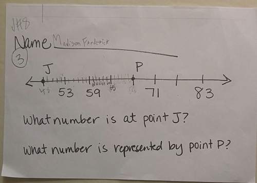 What number is at point j? what number is represented by point p?