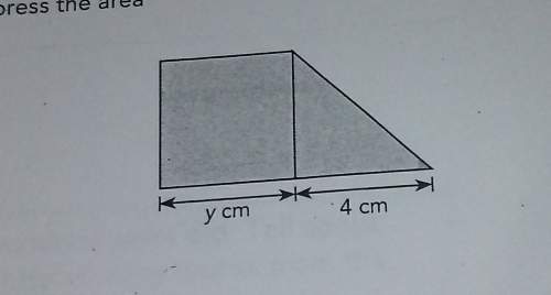 The figure shown is made up of a square and a triangle. express the area of the figure in terms of y