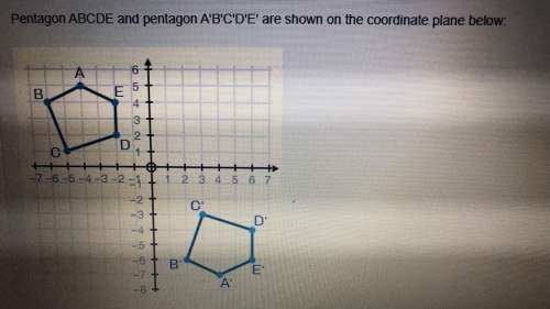 Which two transformations are applied to pentagon abcde to create a’b’c’d’e’?
