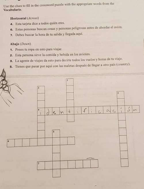 6questions 25points crossword spanish travel theme