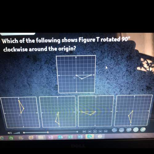 Which of the following shows figure t rotated 90 degree clockwise around the origin?
