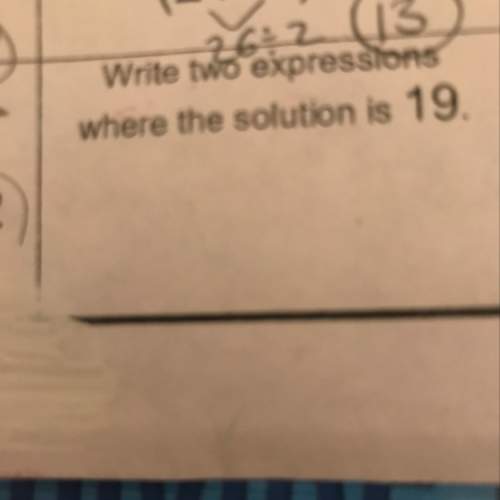 What are the two expressions that make a solution of 19