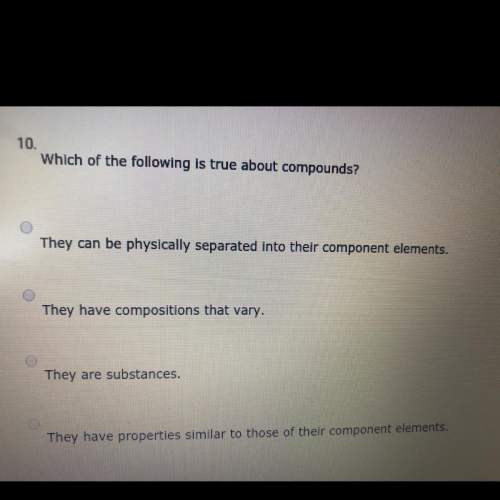 Which of the following is true about compounds?
