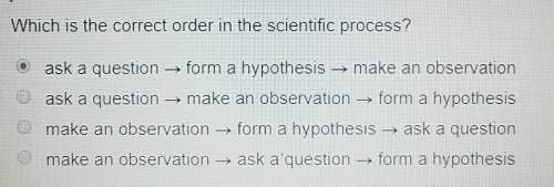 Which is the correct order in the scientific process?