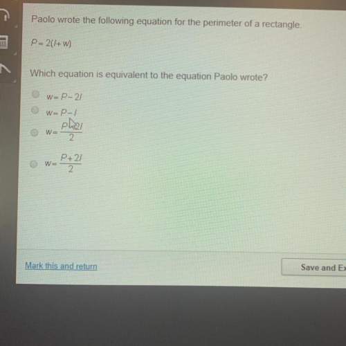 Which equation is equivalent to the equation paolo wrote?