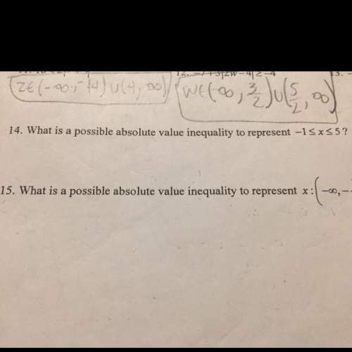 What is a possible absolute value inequality to represent