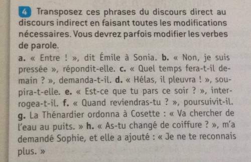 Francais 4e  phrase direct indirect aidez moi svp.