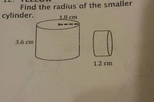 Find the radius of the smaller cylinder