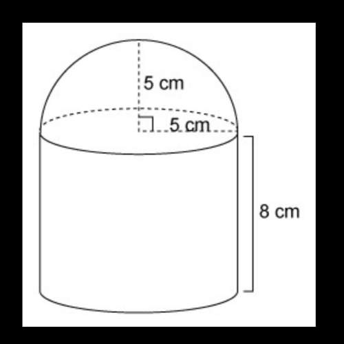 The figure is made up of a hemisphere and a cylinder. what is the volume of the figure?&lt;
