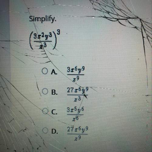 Select the correct answer.  simplify.