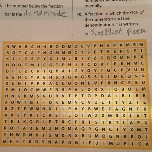 Can anybody find the words in the word search  mixed fraction  gcf