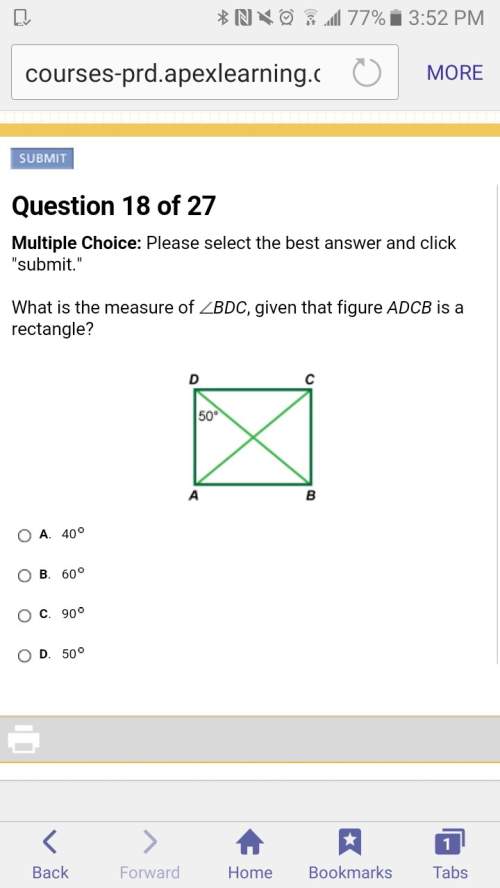 What is the measure of bdc, given that figure adcb is a rectangle?