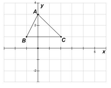 1.a) if the rule (x, y) → (x + 3, y – 3) is applied to the original triangle, give the coordinates o