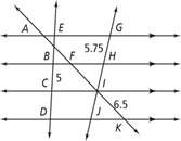 9. in the figure at right, gh = hi = ij. find the length of ak.