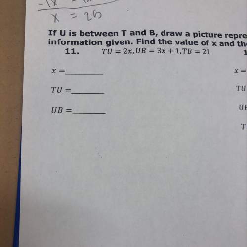 if u is between t and b, draw a picture representing the three points and the informati