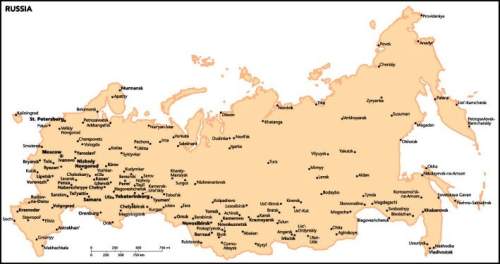 Which conclusion can be drawn based on the map above a) russias population density is higher i