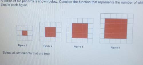 Tiles of patterns is shown below. consider function that represents the number of whithe in each fig