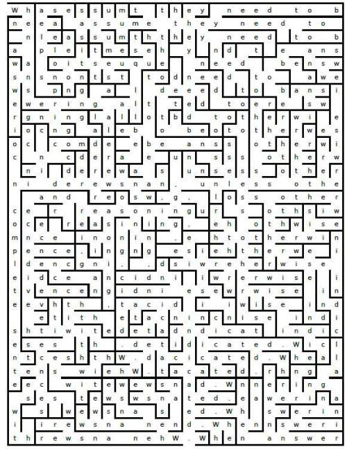 Using the maze below find the correct path through the maze. then follow that path to spell out a s