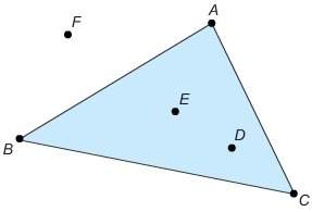 Me : ( nestor will rotate triangle abc 180° about one of the labeled points. nestor says