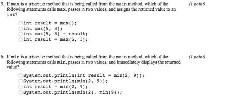 Hi! can you guys me with these java programming questions?  1. which of the following is pa