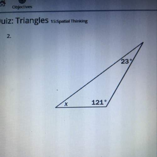 Find the value of x in the triangle.