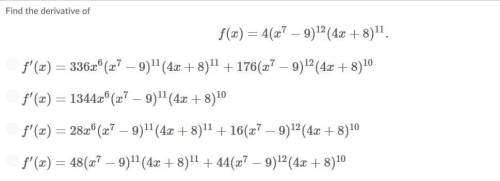 Find the derivative for the function.