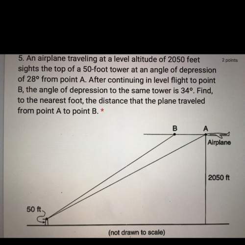 Find, to the nearest foot, the distance that the plane traveled from point a to point b