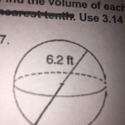 How do i find the volume of this sphere while using 3.14