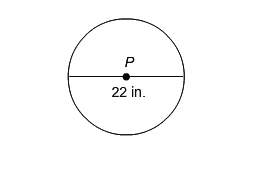 What is the approximate area of circle p? use = 3.14. express your final answer to the nearest hun