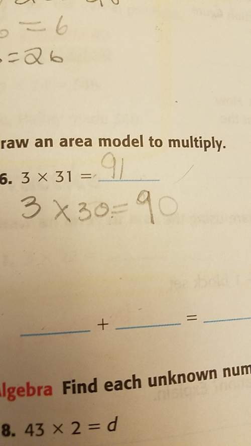 Need to draw an area model to multiply 3x31