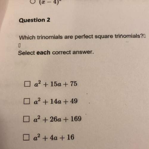 Which trinomials are perfect square trinomials?