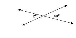 Find the value of x in this figure. a.)40' b.)50' c.)140' d.)150'