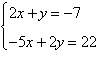 Use substitution to solve the system of equations. a. (–36, 65) b. (–4, 1)