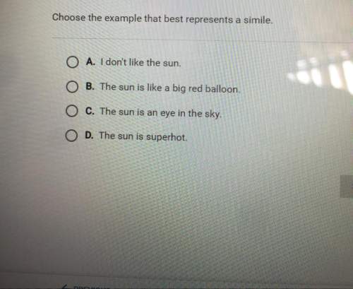Choose the example that best represents a simile