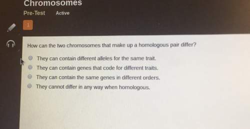 Chromosomespre-testactivehow can the two chromosomes that make up a homologous pair differ? o they c