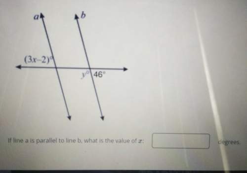 Value of x if line a is parallel to line b