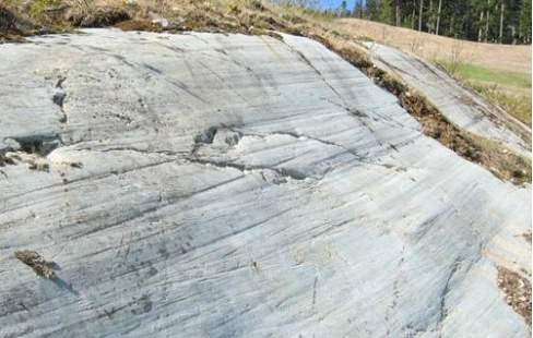 The rock below is in whistler, canada. what type of weathering is illustrated here?