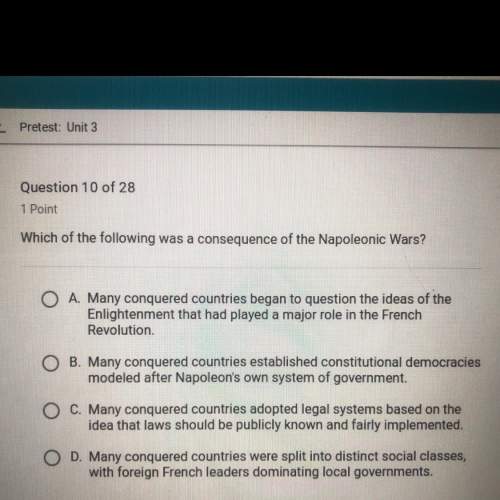 Which of the following was a consequence of the napoleonic wars?