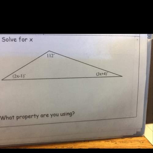 What property are you using ? solve for x