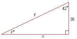 2. fill in the blank. in the triangle below, z =