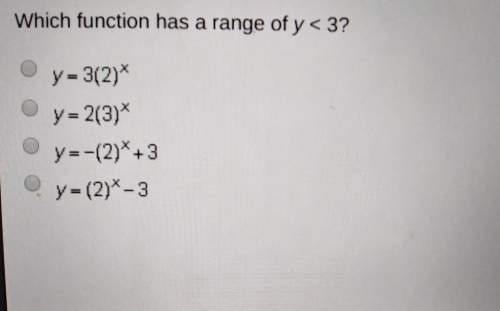 Which function has a range of y &lt; 3