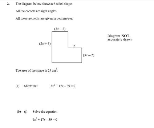 20 points answer asap brainliest given answer question 2 a and b i and ii. the diagram shows a six s