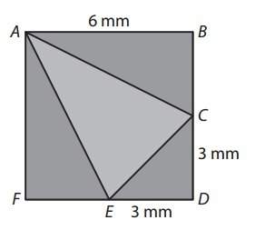 20 pointsgiven square abdf with sides 6mm in length, point c as the midpoint of side bd, and p