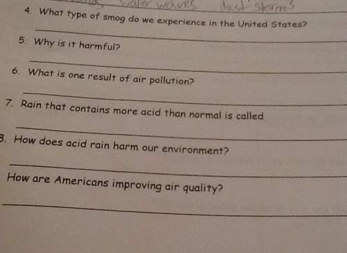 4. what type of smog do we experience in the united sta5. why is it harmful? 6. what is one resultof